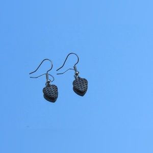 Silver heart earrings